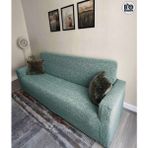 BAQDO Düz Jakarlı 3 Kişilik Mint Kanepe Örtüsü | Lastikli Koltuk Örtüsü |çekyat Örtüsü| koltuk kılıfı - 180 x 230 cm - Yeşil