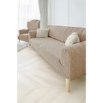 Baqdo Jakarlı Çubuk, Düz Desen 3+3+1+1 Lastikli Koltuk ,kanepe ,çekyat Örtüsü ,kılıfı Esnekli 3311 Takımı - 180 x 230 cm - Kahve