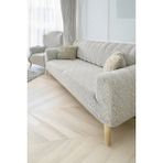 Baqdo Jakarlı Çubuk, Düz Desen 3+3+1+1 Lastikli Koltuk ,kanepe ,çekyat Örtüsü ,kılıfı Esnekli 3311 Takımı - 180 x 230 cm - Krem