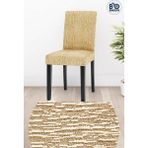 BAQDO Jakarlı Lastikli Esnek Sandalye Örtüsü Mutfak Sandalye Kılıfı Sandalye Koruyucu (1 adet) Düz Desen VİZON - 35 x 50 cm - Vizon