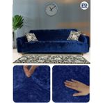 Baqdo Kadife 3 Lu / 3 Kişilik Koltuk Örtüsü Streç Lastikli Esnek, Çekyat, Kanepe Kılıfı, Koltuk Örtüsü 1 Adet - Petrol Mavi - 180 x 230 cm