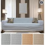 Baqdo Yeni Tuğla Desen Koltuk Örtüsü Lastikli Kayma Yapmayan 3 Kişilik Çekyat Kanepe Kılıfı 1 Adet - Krem - 180 x 230 cm