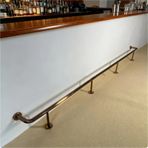 Bar Ayak Rayı, Ağır Hizmet Tipi Paslanmaz Çelik Mutfak Ada Bar Ayak Rayı - Ayarlanabilir 3 ft ila 10 ft, Komple Montaj Donanımı ve Mutfak, Bar, Otel Kullanımı için Güçlü Braketler (1,2 m)