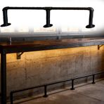 Bar Ayak Rayı, Ayarlanabilir Metal Çubuk Ayak Rayı Kiti - Mutfak Adaları için 17,9 ft (546 cm), Tezgah Altı Braket Donanımı, 8,2 ' ila 9,0' Adalar için Şık Ayak Dayanağı, Dayanıklı Tasarım