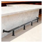 Bar Ayak Rayı, Ayarlanabilir Ticari Mutfak Ada Ayak Dayanağı Rayı - Barlar, Restoranlar ve Kasiyer Sayaçları için Tezgah Altı Ayak Korkuluğu, Siyah, 240 cm (7,8 ft) - 3 ft ila 10 ft Uzunlukları