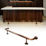 Bar Ayak Rayı, Ev Bar ve Mutfak Adası için Ayarlanabilir Fırçalanmış Çelik Ayak Rayları - Şık 4,5 ila 12 ft Tezgah Altı Ayak Dayanağı Korkuluk, Modern İç Mekan ve Konfor Desteği için İdeal