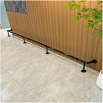 Bar Ayak Rayı, Mutfak Adası ve Pub için Paslanmaz Çelik Kick Ray Kiti - Yuvarlak Braketli Duvara Monte Ayak Rayı, Ayarlanabilir 3 ila 9 Ft Uzunluk (100 cm/39,3 inç) - Dayanıklı ve Şık Konnektör