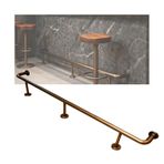 Bar Ayak Rayı, Paslanmaz Çelik Çubuk Ayak Rayı Kiti - Duvara Monte Mutfak Ayak Rayı Değiştirme Braketi Veranda için Montaj Donanımı ile 240 cm/94,5 inç Ev Barları için Mükemmel