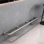 Bar Ayak Rayı, Paslanmaz Çelik Duvara Monte Ayak Rayı Kiti - 8ft Ticari Bar ve Mutfak Adası Ayak Dayanağı, 16-3ft Seçenekleri, Şık Gümüş Kaplama, Dayanıklı ve Şık Tasarım