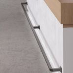 Bar Ayaklıkları, Mutfak Adası Paslanmaz Çelik Destek Çubuğu - 80 cm Su Geçirmez Bar Rafı, Metal Kare Tüp Duvara Monte, İç/Dış Mekan Kullanımı, El