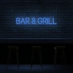 Bar Grill Neon LED Duvar Yazısı Dekoratif Duvar Aydinlatmasi Gece Lambası