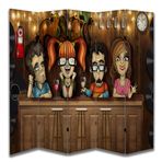 Bar Tasarımlı Oda Bölücü Paravan 180 x 200 cm