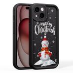 BARALARIQIU iPhone 13 Pro Max için Noel Kılıfı, Kadınlar, Kızlar için, Silikon, İnce, Yumuşak TPU Tampon Kaplama, Sevimli, Şeffaf Noel Kar Taneleri Serisi, Koruyucu Kılıf, Siyah