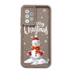 BARALARIQIU Samsung S22+/S22 Plus için Noel Kılıfı, Kadınlar, Kızlar için, Silikon, İnce, Yumuşak TPU Tampon Kaplama, Sevimli, Şeffaf Noel Kar Taneleri Serisi, Koruyucu Kılıf, Kahve