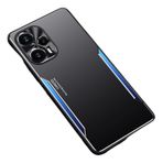BARALARIQIU Xiaomi 15 6,36 inç için ultra ince (0,35 mm ince) kılıf, kamera objektifi kapağı, hafif mat kaplama, sert minimalist kılıf, kablosuz şarjı destekler (siyah + mavi)