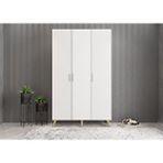 Baramolife Ayakkabılık Meşe ve beyaz 120cm P.u.a_9