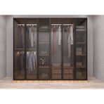 Baramolife GACS3 Süper Camlı 6 Kapaklı Çam 240 cm Gardrop