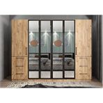 Baramolife GACT3 Trend Camlı 6 Kapaklı Çam 250 cm Gardrop