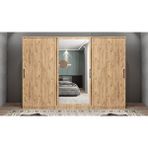 Baramolife GRI4 Işıltı Sürgülü Çam 180 cm Gardrop