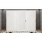 Baramolife GRİE1 Eko Işıltı Sürgülü Beyaz 270 cm Gardrop
