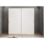 Baramolife GRLE10 Eko Life Sürgülü Meşe Beyaz 180 cm Gardrop