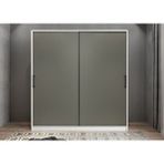 Baramolife GRLE6 Eko Life Sürgülü Beyaz Füme 140 cm Gardrop