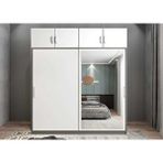 Baramolife GRS6 Süper Sürgülü Antrasit Beyaz 208 cm Gardrop
