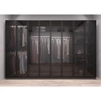 Baramolife GSCT2 Trend Camlı Sekiz Kapaklı Antrasit 280 cm Gardrop
