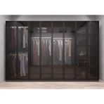 Baramolife GSCT2 Trend Camlı Sekiz Kapaklı Antrasit 360 cm Gardrop