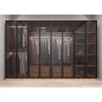 Baramolife GSCT3 Trend Camlı Sekiz Kapaklı Çam 280 cm Gardrop