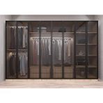 Baramolife GSCT4 Trend Camlı Sekiz Kapaklı Meşe 320 cm Gardrop