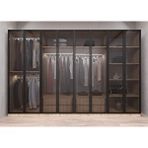 Baramolife GSCT4 Trend Camlı Sekiz Kapaklı Meşe 360 cm Gardrop