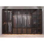 Baramolife GSCT5 Trend Camlı Sekiz Kapaklı Ceviz 360 cm Gardrop