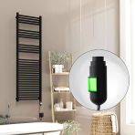 Barbados Elektrikli Havlupan 500X1600 Siyah Mat (Onoff Düğmeli) 900W