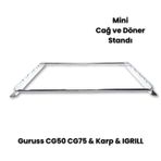 Barbekü Mangal Mini Cağ ve Döner Şiş Standı (Krom Kaplı)