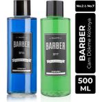 Barber Marmara Barber 500ML Cam Şişe No.2 ve No.7 Kolonya Seti