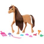 Barbie At - Pony Pepper ve aksesuarlar, Barbie Mysteries'ten esinlenilmiştir: Gizemli at macerası Netflix serisi, fırçalamak ve şekillendirmek için at oyuncağı, 3 yaşından itibaren, HXJ37