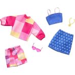 Barbie Barbie'nin Kıyafetleri 2'li Paket FYW82 - Kalpli Etek HRH42 - Pembe - Mavi