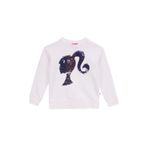 Barbie Baskılı Kız Çocuk Sweatshırt Brb5Wg-Swt6624, Beyaz - Lila, 9-10 Yaş