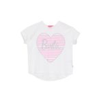 Barbie Baskılı Kız Çocuk T-Shirt, 3-4 Yaş, 5003327089, Ekru, Kız Çocuklar