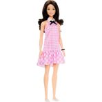 Barbie Bebek Pötikare Pembe Elbisesi Ve Aksesuarlarıyla Siyah Saçlı Fashionistas Bebek Hrh21