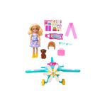 Barbie Chelsea Meslekleri Öğreniyor™ Chelsea Uçakta Oyun Seti, Pervaneli uçak, 7 aksesuar HTK38