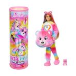 Barbie Cutie Reveal Sevimli Ayıcıklar bebek ve aksesuarları, Dost Ayıcık, renk değişimi ve mini ayıcık dahil 10 sürpriz içeren 2. seri, JFV60