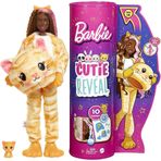 Barbie Cutie Reveal Tatlı Kedicik Peluş Kostümlü Bebek ve Evcil Hayvan
