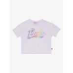 Barbie Desenli Beyaz - Lila Kız Çocuk Pijama Takımı BRB5SG-PJM6079