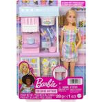 Barbie Dondurma Dükkanı Oyun Seti 30 Cm Sarışın Bebek Oyun Hamuru Ve Aksesuarlar