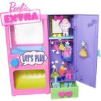 Barbie Extra Kıyafet Otomatı Oyun Seti, Köpek Figürü ve Düğmeye Basıldığında 20 Sürpriz Aksesuar Sun