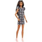 Barbie FBR37-GHW54 Fashionistas Esmer Siyah Elbiseli Bebek ve Aksesuarları
