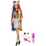 Barbie FXN96 Gökkuşağı Renkli Saçlar Bebeği