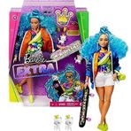 Barbie GRN30 Doll 4 Extra Mavi Kıvırcık Saçlı Bebek